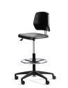 Silla cajera Industrial con Respaldo BLOC Aro Regulable Cromado