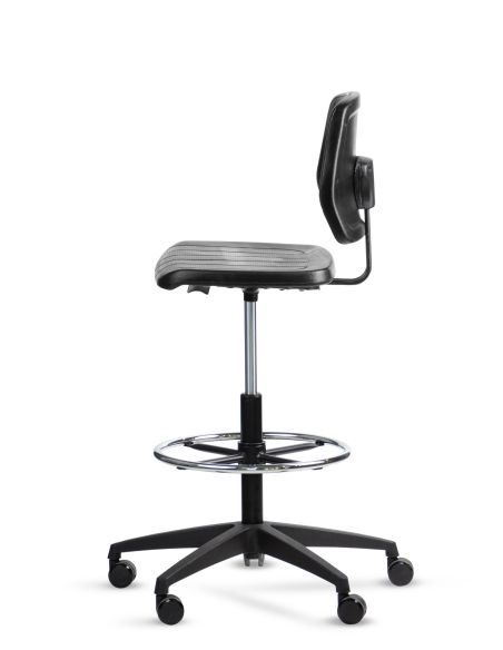 Silla cajera Industrial con Respaldo BLOC Aro Regulable Cromado