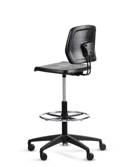 Silla cajera Industrial con Respaldo BLOC Aro Regulable Cromado