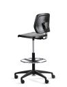Silla cajera Industrial con Respaldo BLOC Aro Regulable Cromado