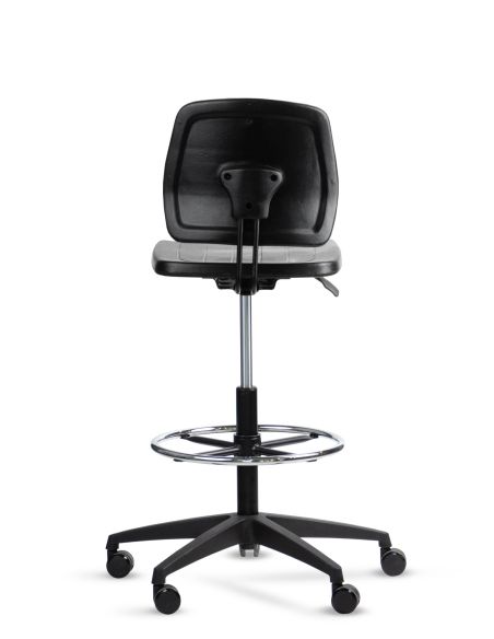 Silla cajera Industrial con Respaldo BLOC Aro Regulable Cromado