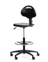Silla Cajera Industrial con respaldo ORBIT CP Aro Regulable Cromado