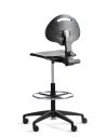 Silla Cajera Industrial con respaldo ORBIT CP Aro Regulable Cromado