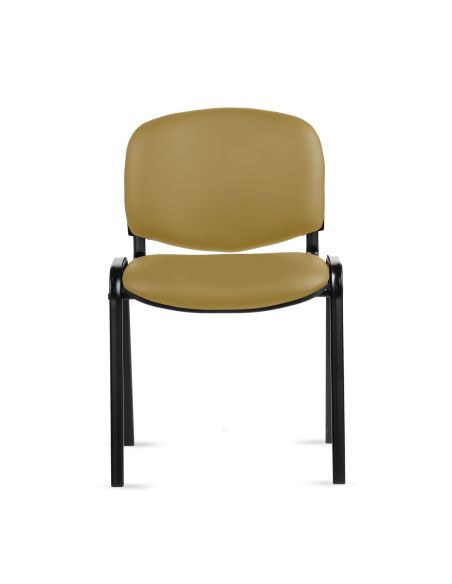 Silla Fija Tapizada Beige - ISO - Apilable - Lavable - Resistente