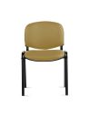 Silla Fija Tapizada Beige - ISO - Apilable - Lavable - Resistente