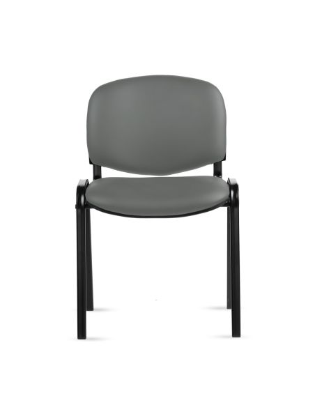Silla Tapizada GRIS ISO Apilable - Lavable - Fija