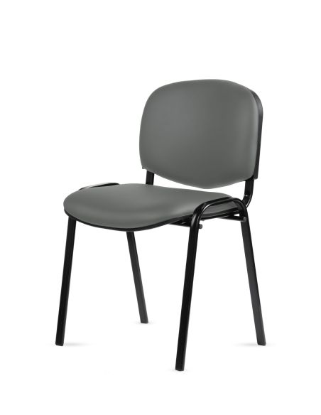Silla Tapizada GRIS ISO Apilable - Lavable - Fija