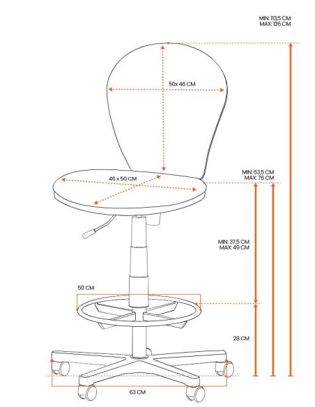 Silla de Oficina Tapizada Beta Cajera Rolic - Máxima Comodidad - Envío Gratis