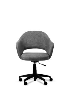 Sillon Saarinen Giratorio Gris y Negro 2