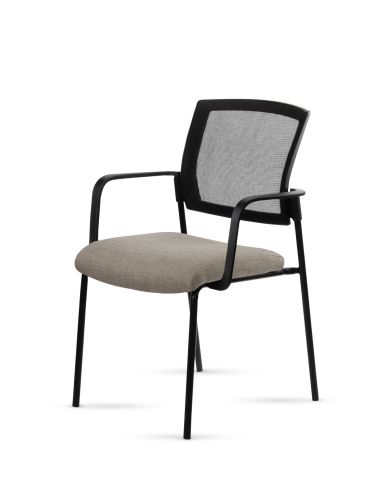 Silla Stol Negra ROLIC Fija Recepción - Calidad Premium - Directo de Fábrica