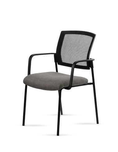 Silla Stol Negra ROLIC Fija Recepción - Calidad Premium - Directo de Fábrica