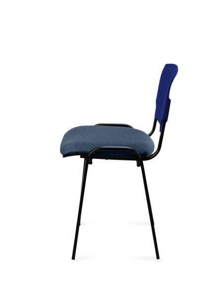 Silla Azul 4 patas con Respaldo Plástico y Asiento Tapizado