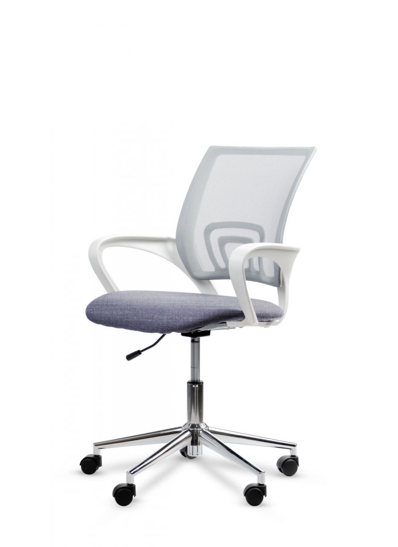 Silla Giro Blanca Neumatica (Tela Spazio Petróleo)