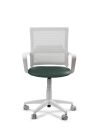 Silla Verde de Trabajo LINK White Neumática con Asiento Tela