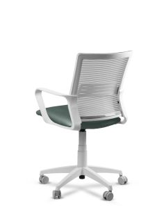 Silla Verde de Trabajo LINK White Neumática con Asiento Tela 2