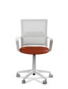 Silla Naranja de Trabajo LINK White Neumática con Asiento Tela