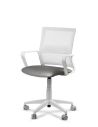 Silla Gris de Trabajo LINK White Neumática con Asiento Tela