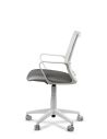Silla Gris de Trabajo LINK White Neumática con Asiento Tela