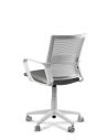 Silla Gris de Trabajo LINK White Neumática con Asiento Tela