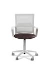 Silla Bordó de Trabajo LINK White Neumática con Asiento Tela