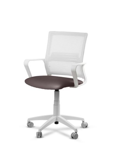 Silla Bordó de Trabajo LINK White Neumática con Asiento Tela