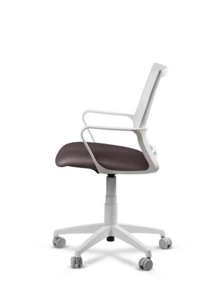 Silla Bordó de Trabajo LINK White Neumática con Asiento Tela