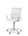 Silla Blanca de Trabajo LINK White Neumática con Asiento Tela