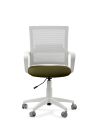 Silla de Trabajo LINK White Neumática con Asiento Tela