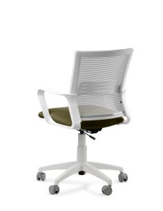 Silla de Trabajo LINK White Neumática con Asiento Tela 2
