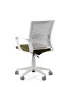 Silla de Trabajo LINK White Neumática con Asiento Tela