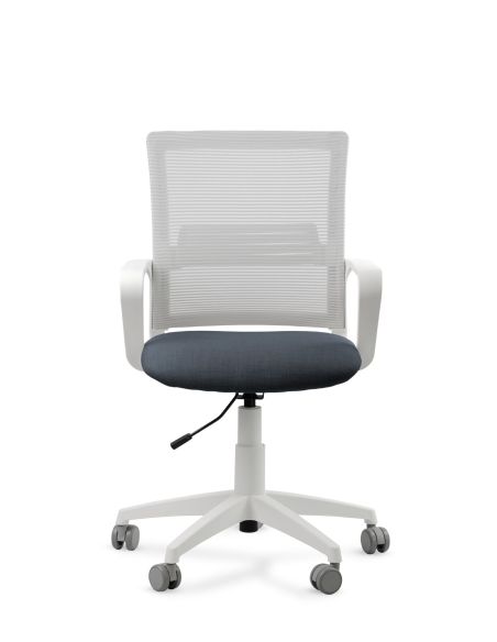 Silla de Trabajo LINK White Neumática con Asiento Tela