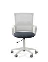 Silla de Trabajo LINK White Neumática con Asiento Tela