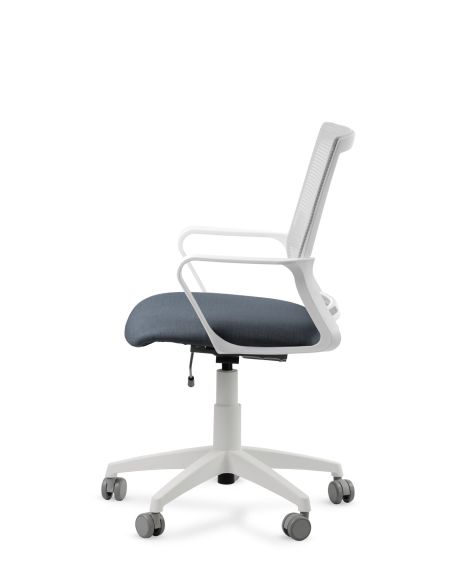 Silla de Trabajo LINK White Neumática con Asiento Tela