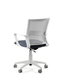 Silla de Trabajo LINK White Neumática con Asiento Tela 2