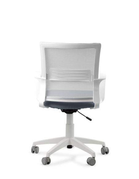 Silla de Trabajo LINK White Neumática con Asiento Tela