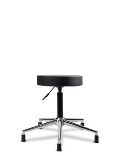 Taburete Músico Baterista Cromado Giratorio con regatones fijos