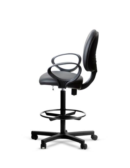 Silla Cajera con Apoyabrazos para Mostrador Flex con Aro Reposapiés - Compra Ahora