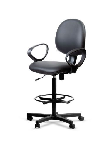 Silla Cajera con Apoyabrazos para Mostrador Flex con Aro Reposapiés - Compra Ahora