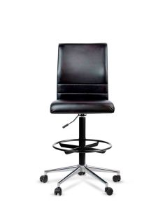 Silla Cajera Tapizada Cromada Porte con ARO Metálico 2