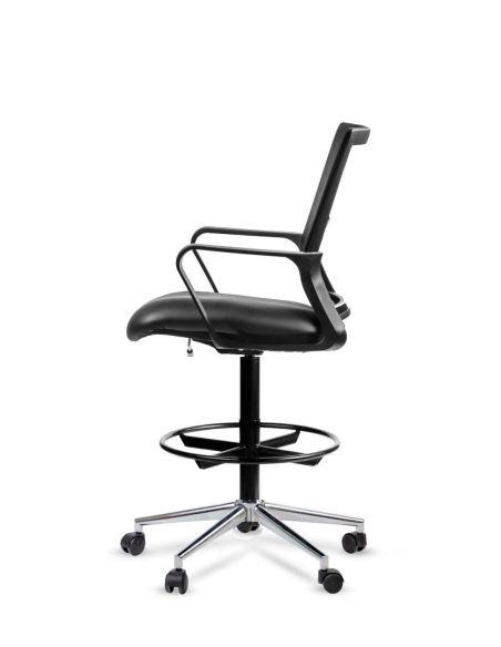 Silla Cajera Alta LINK Cromada con Aro Prolongador Apoyapié - Envío Gratis