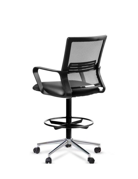 Silla Cajera Alta LINK Cromada con Aro Prolongador Apoyapié - Envío Gratis