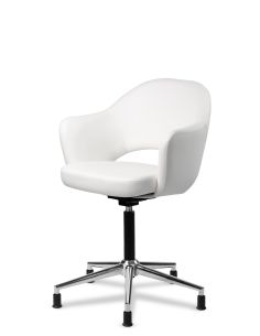 Sillón Peluquero Saarinen Giratorio Blanco - Fabricante en Argentina