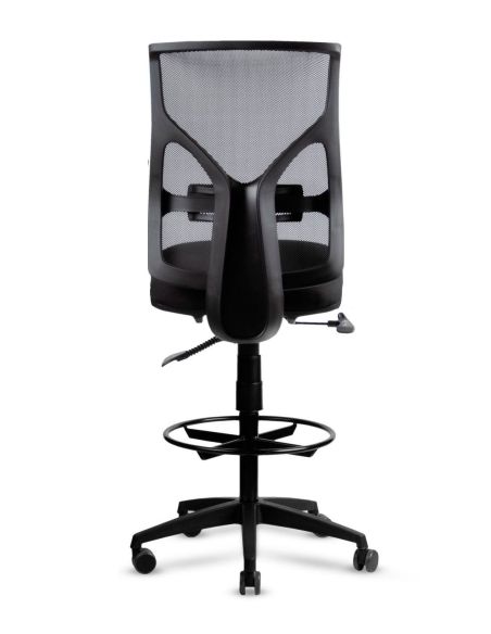 Silla Cajera COOL Total Black con Aro Fijo Ergonómica - Directo de Fábrica