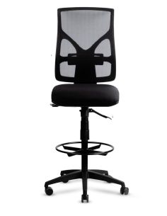 Silla Cajera COOL Total Black con Aro Fijo Ergonómica - Directo de Fábrica