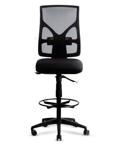 Silla Cajera COOL Total Black con Aro Fijo Ergonómica - Directo de Fábrica
