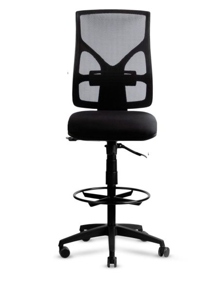 Silla Cajera COOL Total Black con Aro Fijo Ergonómica - Directo de Fábrica