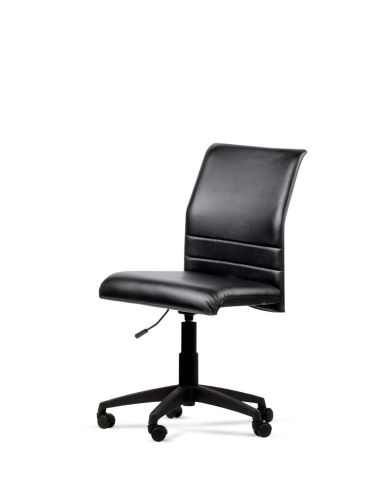 Silla Giratoria Tapizada Negra Porte con base negra