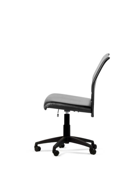 Silla Giratoria Tapizada Negra Porte con base negra