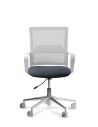 Silla de Trabajo LINK White Neumática Base Cromada
