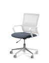 Silla de Trabajo LINK White Neumática Base Cromada